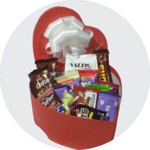 Box chocolates corazón